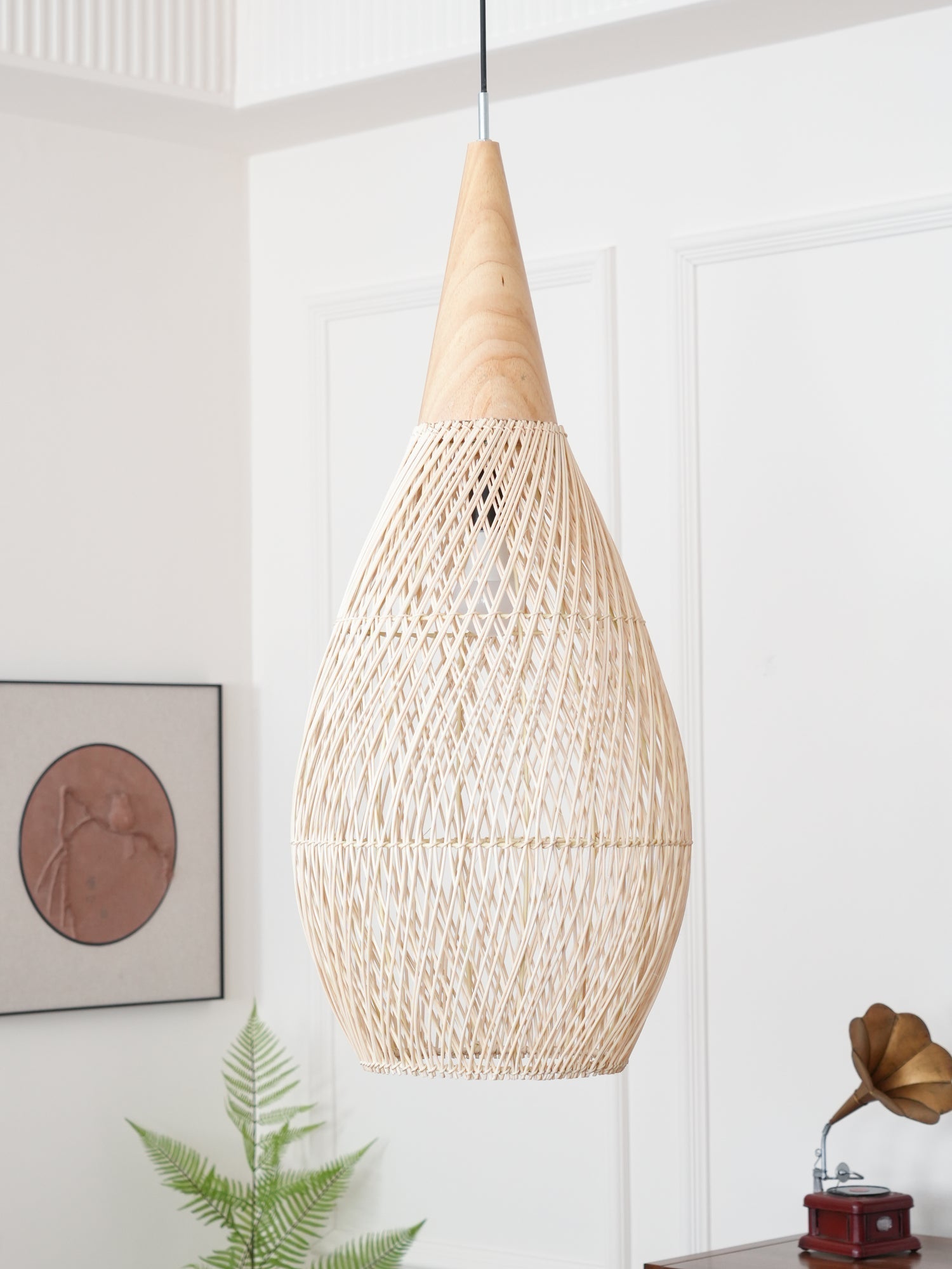 Solavn Light Pendant in Wood of Rattan - Kingsley Beaumont