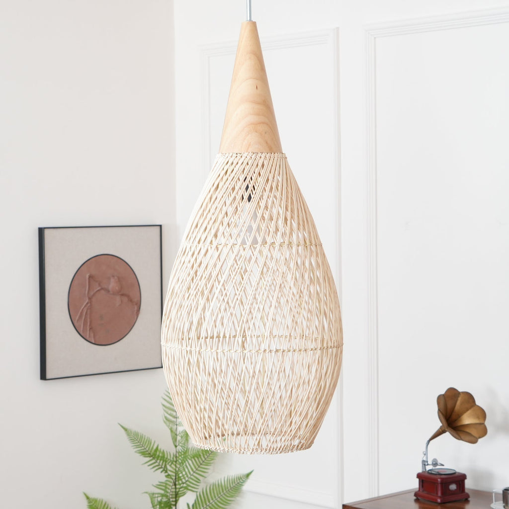 Solavn Light Pendant in Wood of Rattan - Kingsley Beaumont
