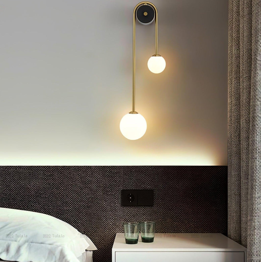 Elaro Brass Arc Wall Light