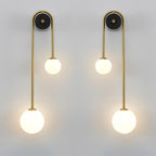 Elaro Brass Arc Wall Light