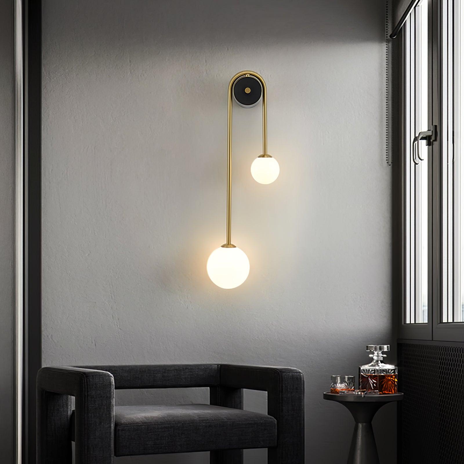 Elaro Brass Arc Wall Light
