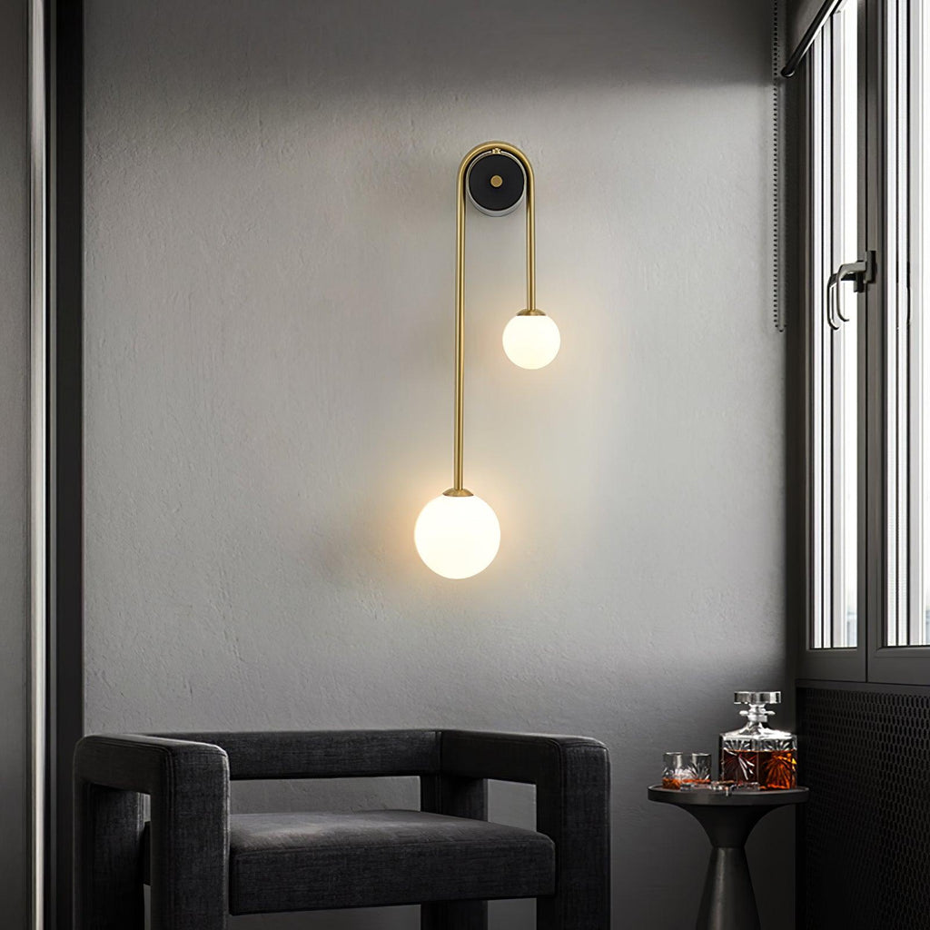 Elaro Brass Arc Wall Light