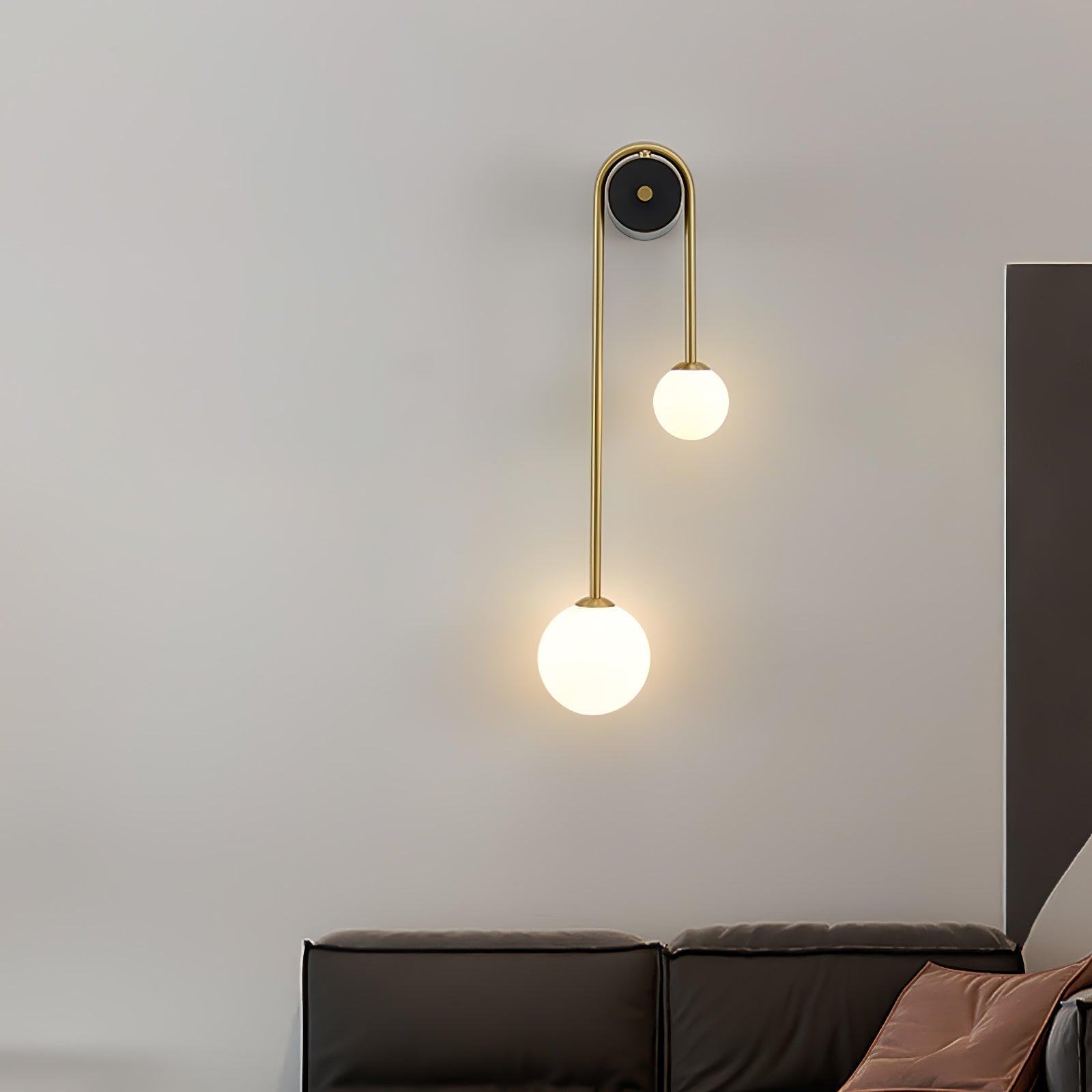 Elaro Brass Arc Wall Light