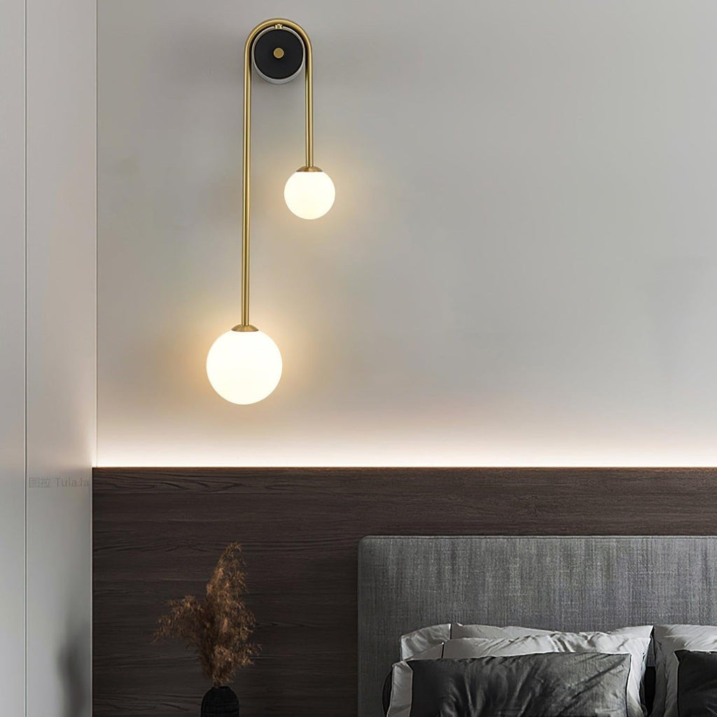 Elaro Brass Arc Wall Light