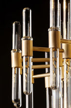 Solara Chandelier Antique Brass Starburst