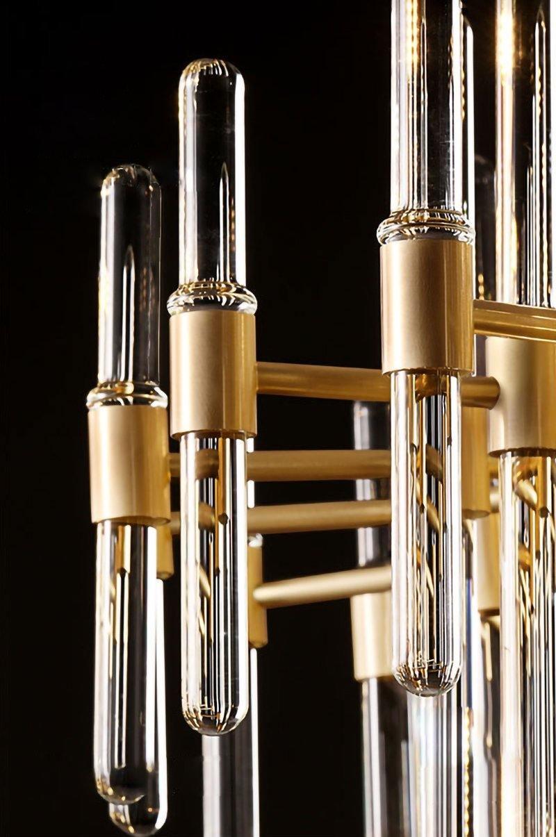Solara Chandelier Antique Brass Starburst