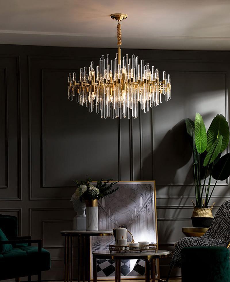 Solara Chandelier Antique Brass Starburst