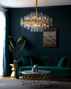 Solara Chandelier Antique Brass Starburst