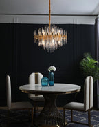 Solara Chandelier Antique Brass Starburst
