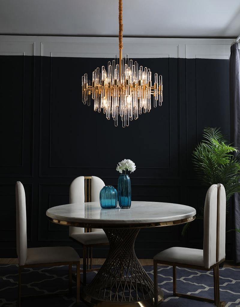Solara Chandelier Antique Brass Starburst