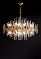 Solara Chandelier Antique Brass Starburst