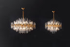 Solara Chandelier Antique Brass Starburst