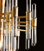 Solara Chandelier Antique Brass Starburst