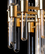 Solara Chandelier Antique Brass Starburst