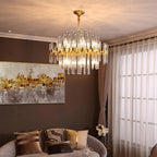 Solara Chandelier Antique Brass Starburst