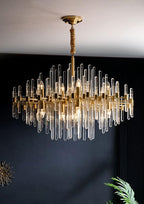 Solara Chandelier Antique Brass Starburst