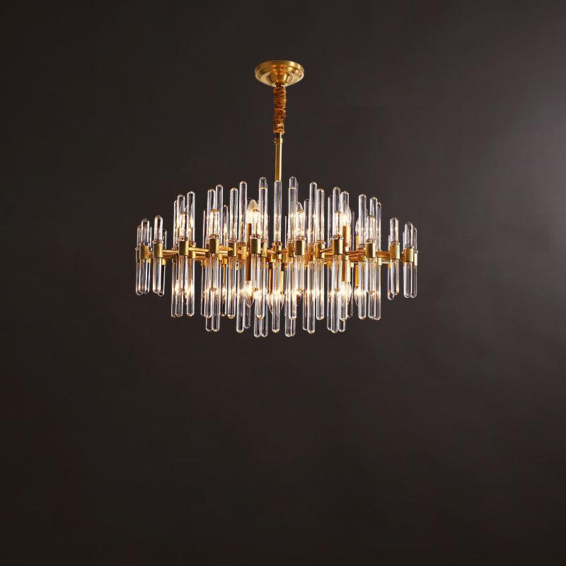 Solara Chandelier Antique Brass Starburst