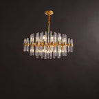 Solara Chandelier Antique Brass Starburst