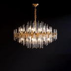 Solara Chandelier Antique Brass Starburst