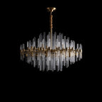 Solara Chandelier Antique Brass Starburst