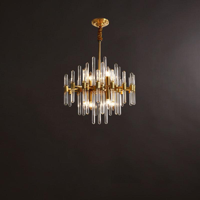 Solara Chandelier Antique Brass Starburst
