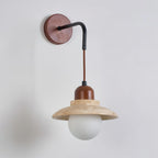 Ritta Sculptural Travertine Wall Lamp