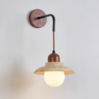 Ritta Sculptural Travertine Wall Lamp