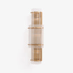Aurora Wall Light Layered Glass Rods Copper Modern Vertical