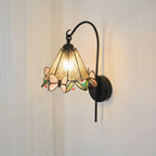 Tiffany Wall Lamp  Glass Butterfly Art