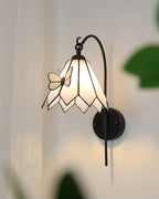 Tiffany Wall Lamp  Glass Butterfly Art