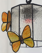 Tiffany Wall Lamp  Glass Butterfly Art