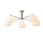 Silva Modern LED Metal Multi Glass Globe White Lampshade Bedroom Living Room Pendant Light, Gold/Nickel