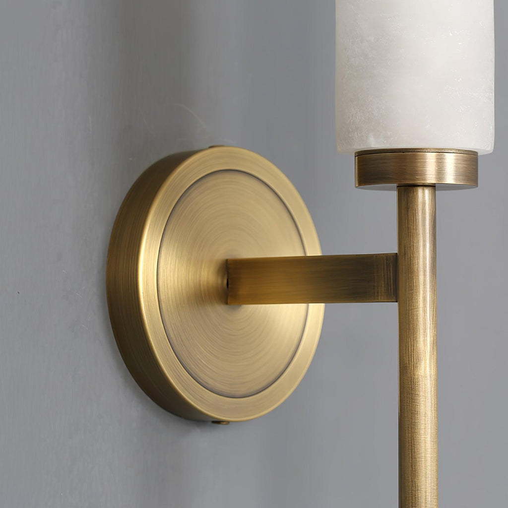 Jern Art Deco Alabaster Wall Lamp