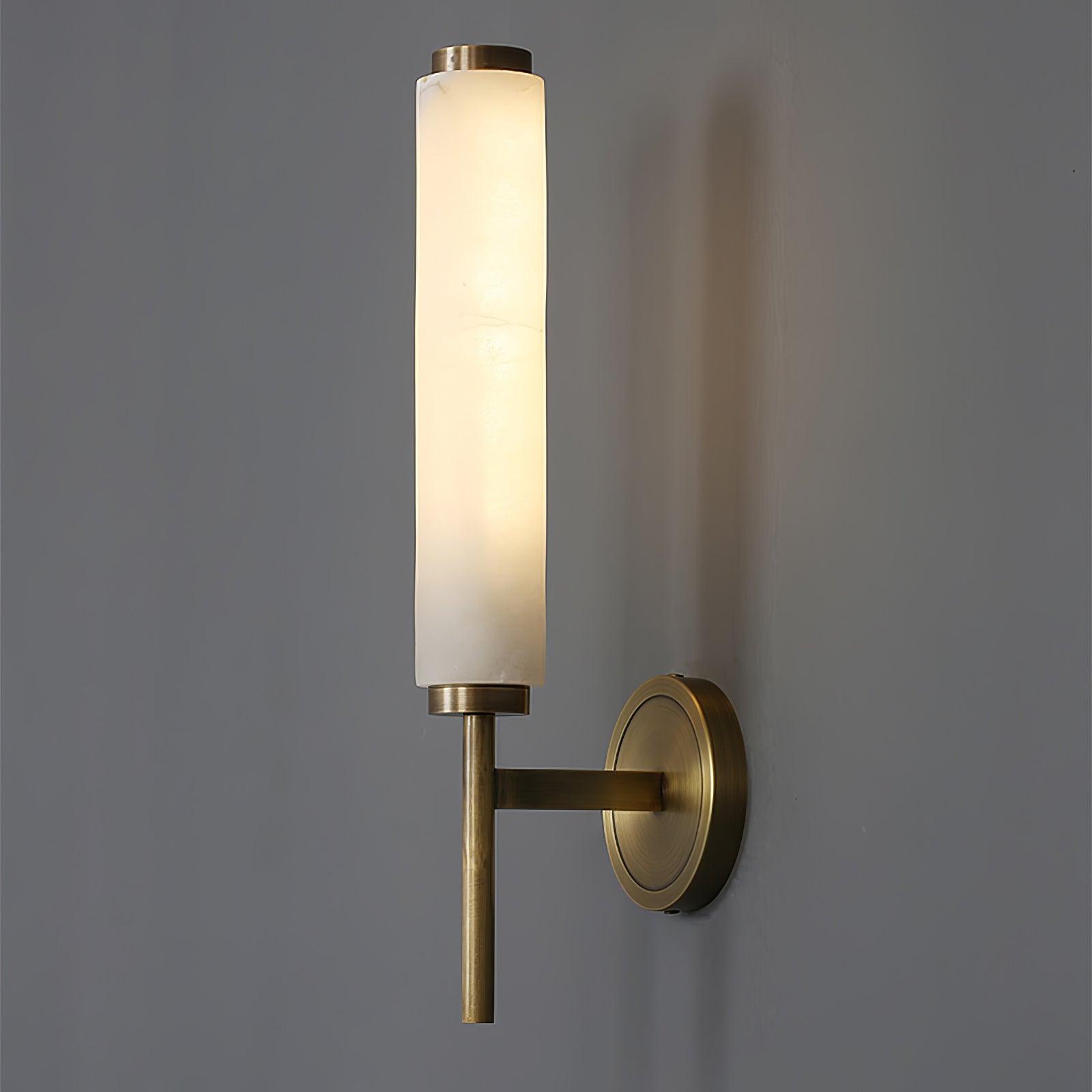 Jern Art Deco Alabaster Wall Lamp