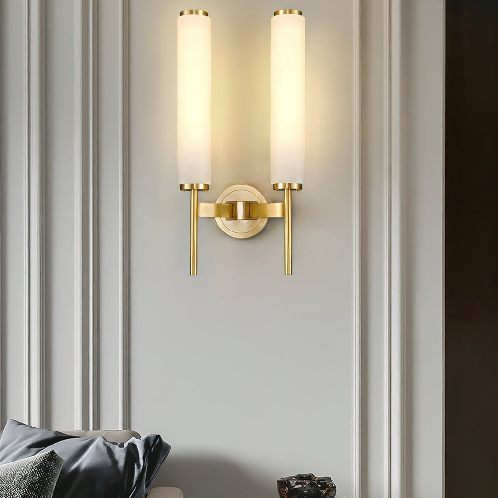 Jern Art Deco Alabaster Wall Lamp