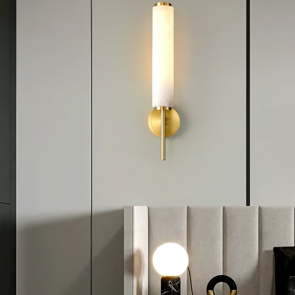 Jern Art Deco Alabaster Wall Lamp