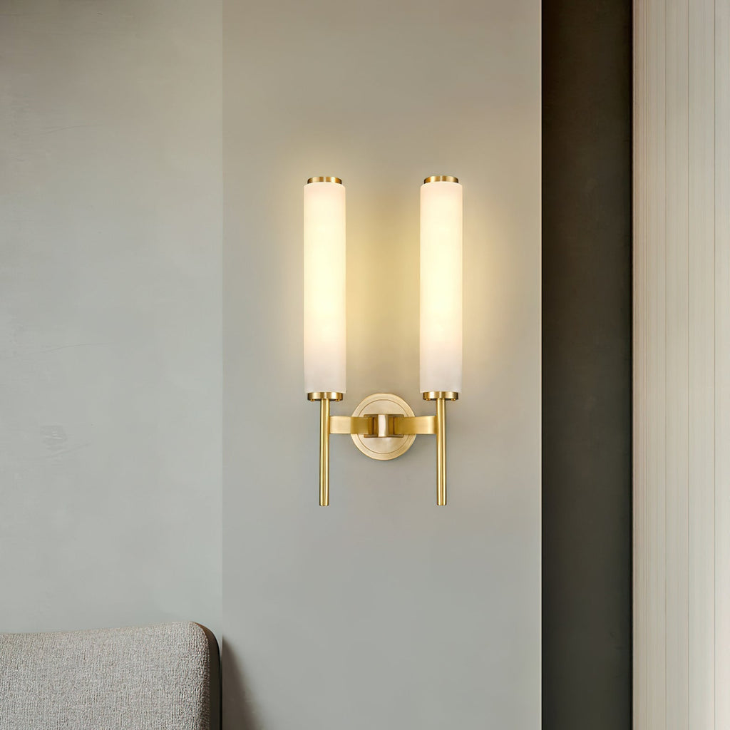 Jern Art Deco Alabaster Wall Lamp
