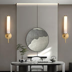 Jern Art Deco Alabaster Wall Lamp