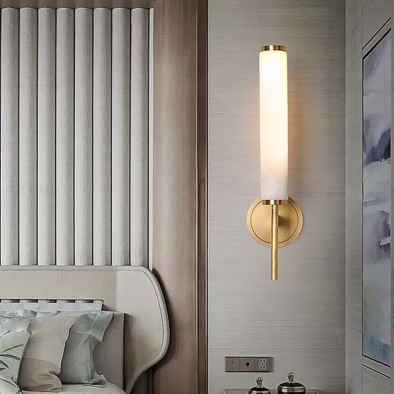 Jern Art Deco Alabaster Wall Lamp