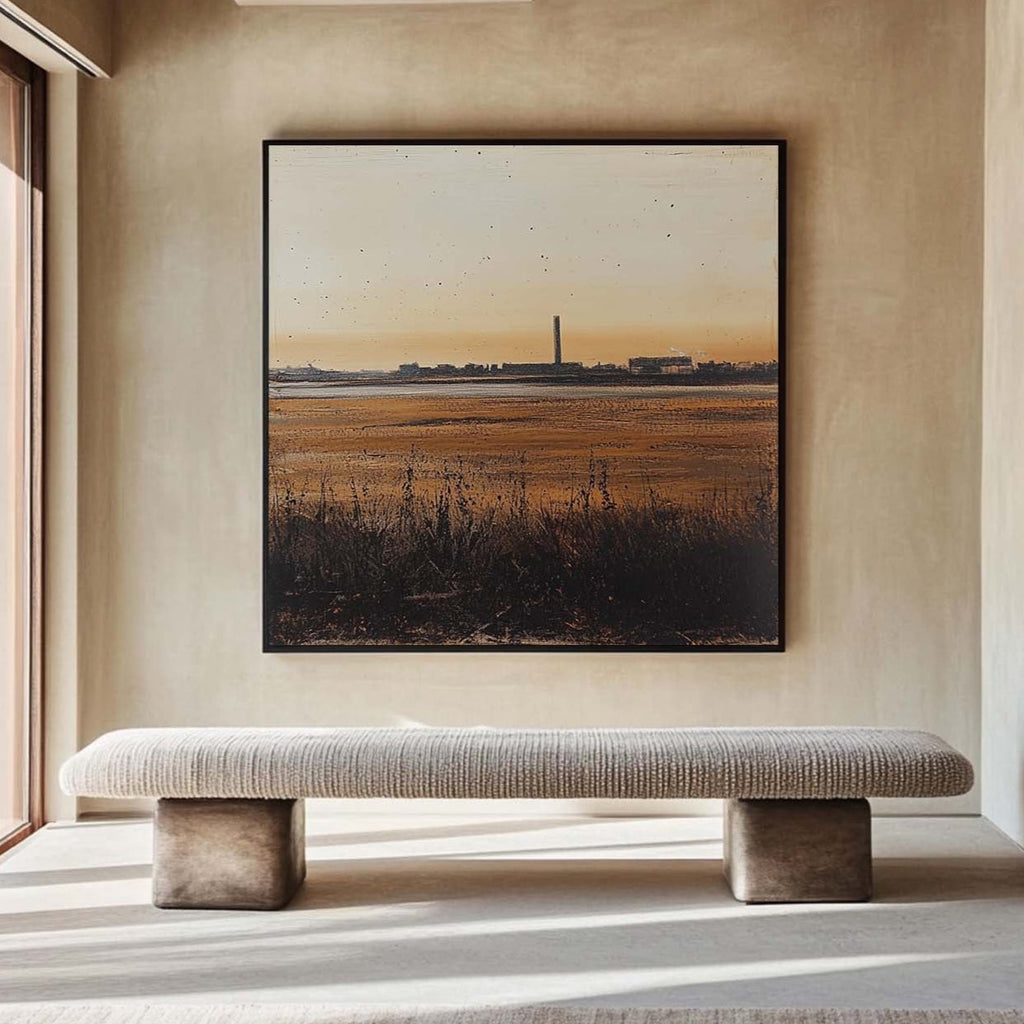 Golden Hour Salt Marsh Factory Oil Painting