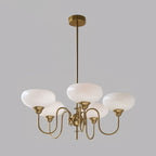 Arisha Vintage LED Metal Glass Chandelier Living Room