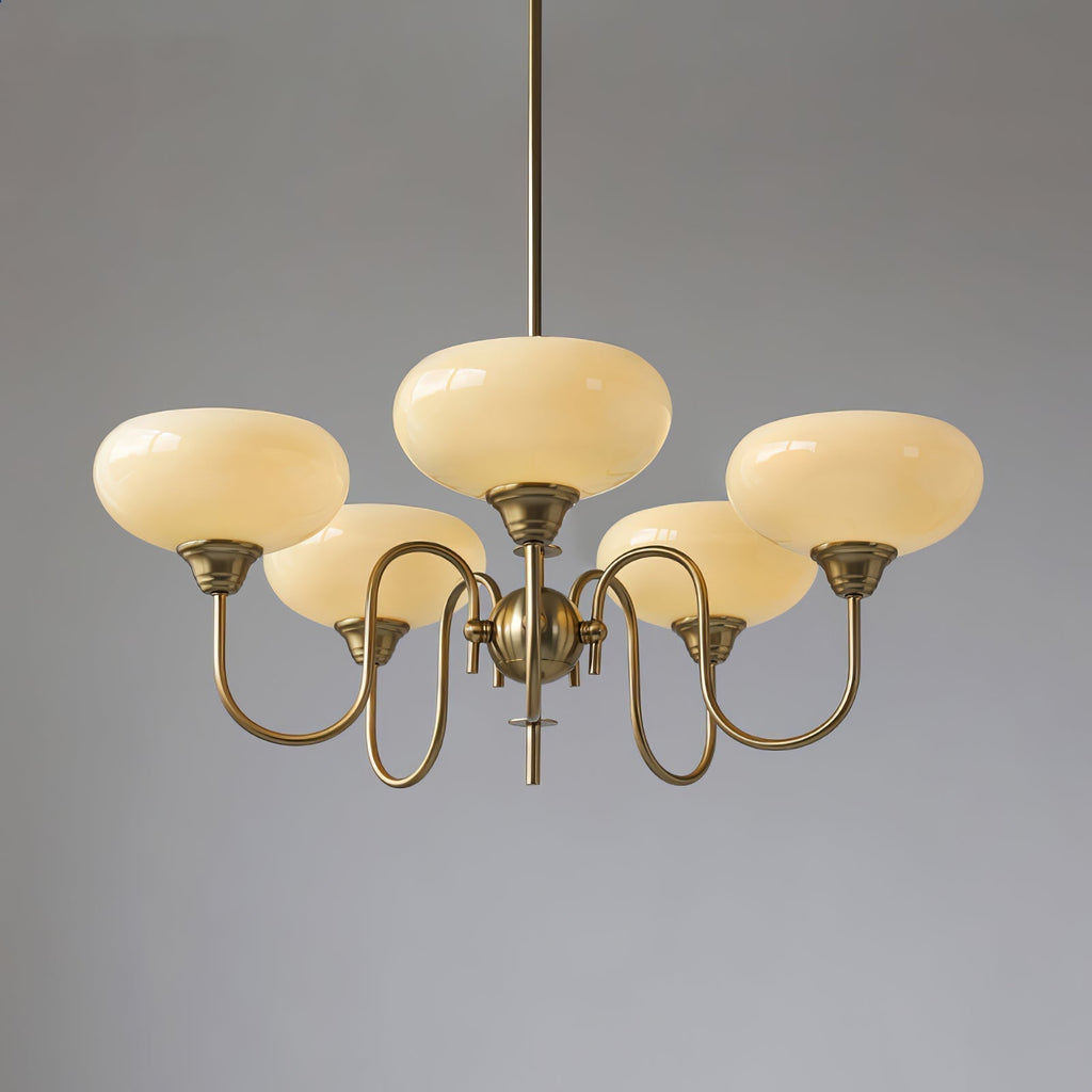 Arisha Vintage LED Metal Glass Chandelier Living Room