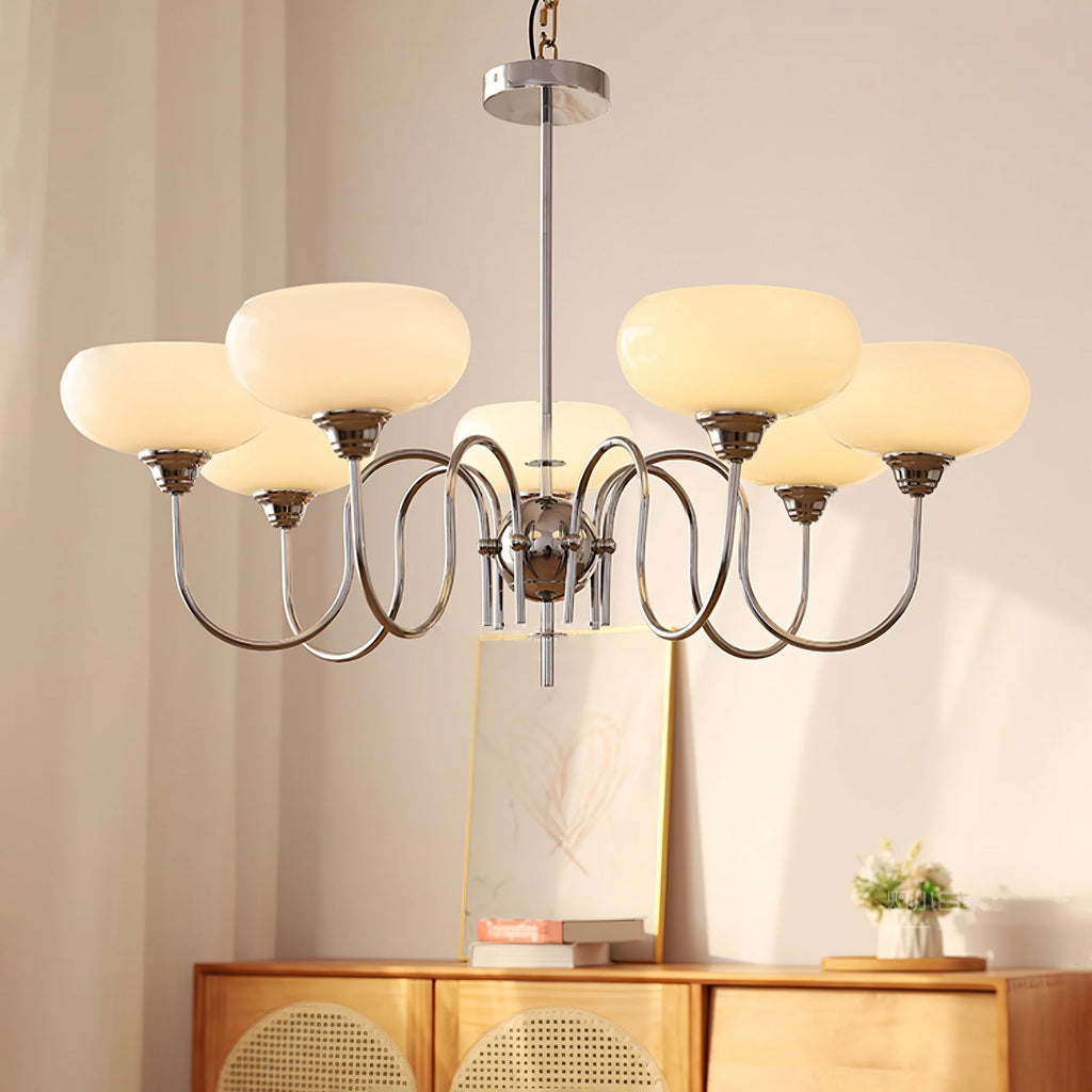 Arisha Vintage LED Metal Glass Chandelier Living Room