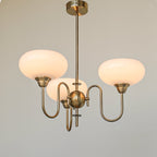 Arisha Vintage LED Metal Glass Chandelier Living Room