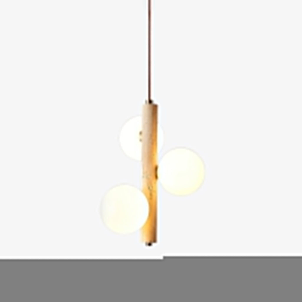 Aursorel Multi-Globe Travertine Pendant Light