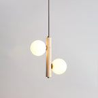 Aursorel Multi-Globe Travertine Pendant Light