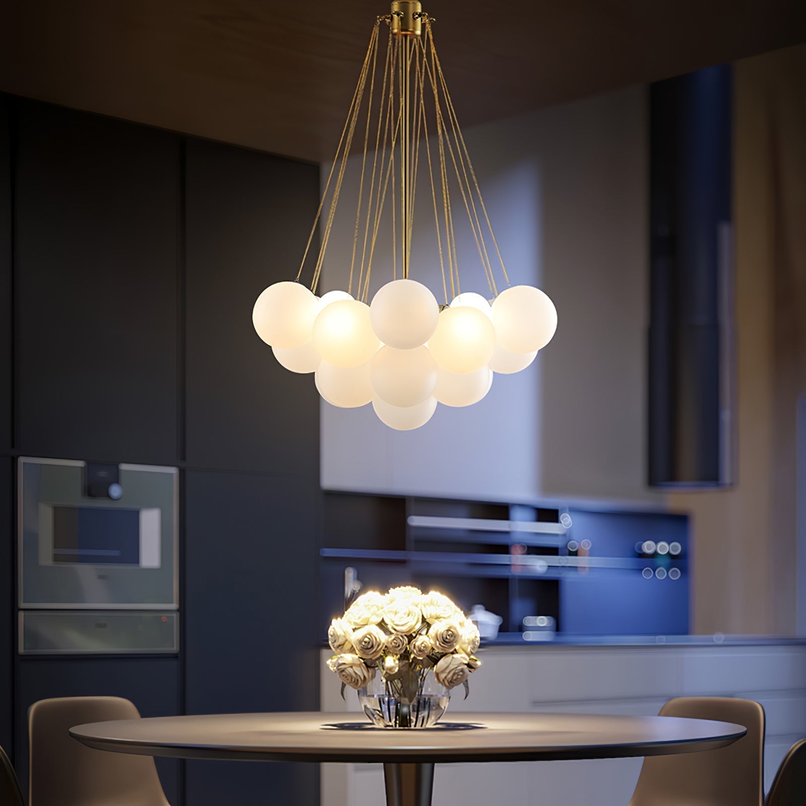 Fayne Glass Globe Pendant Light Bubble