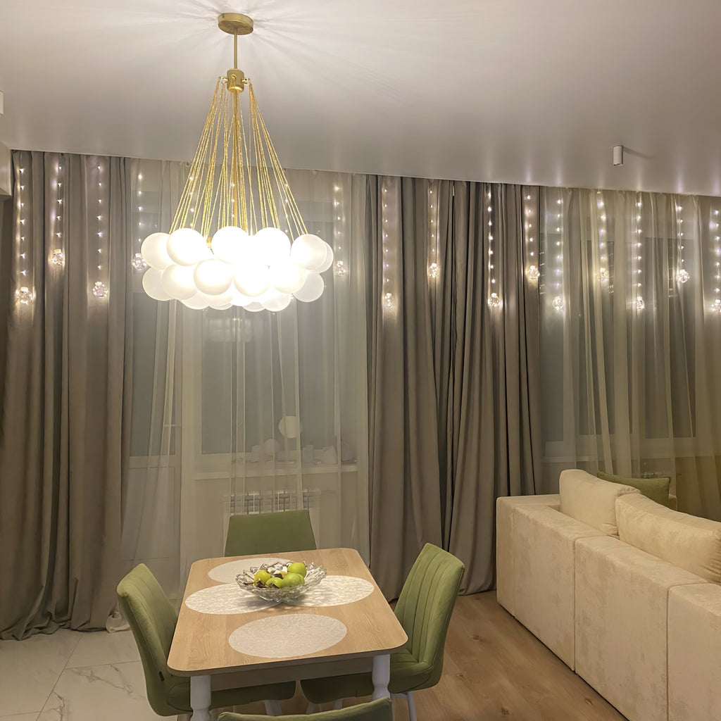 Fayne Glass Globe Pendant Light Bubble