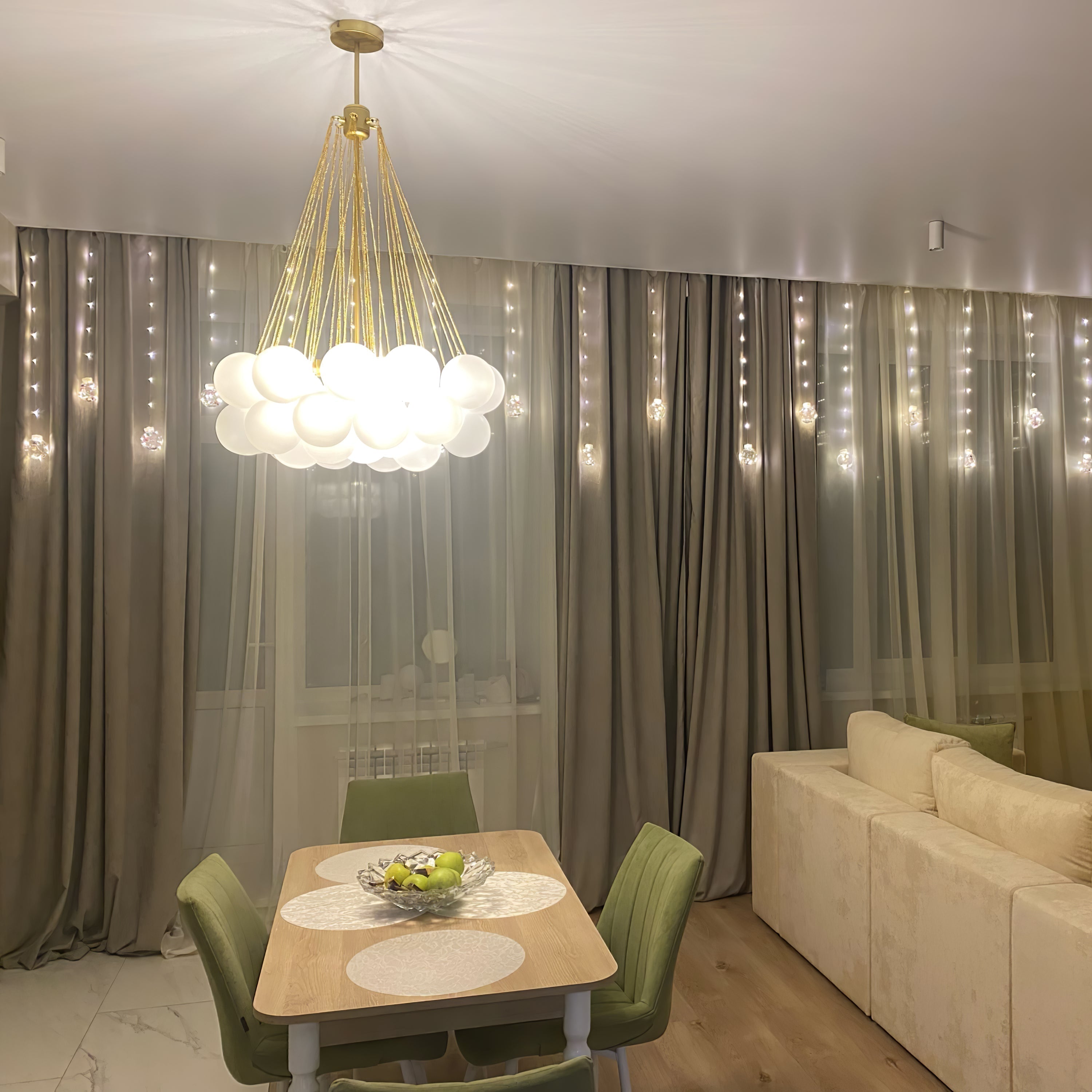 Fayne Glass Globe Pendant Light Bubble