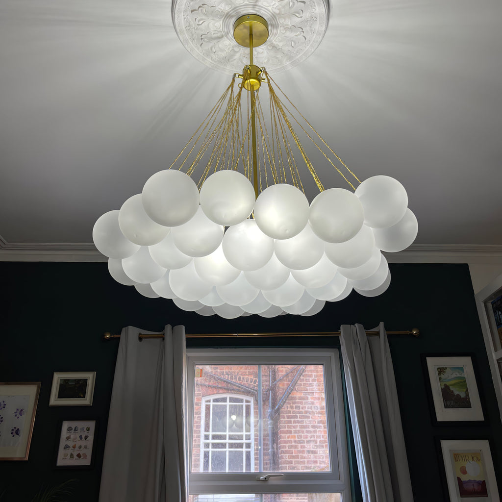 Fayne Glass Globe Pendant Light Bubble